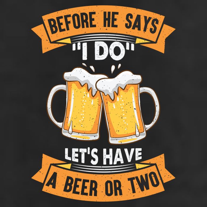 Before He Says I Do Lets Have A Beer Or Two Garment-Dyed Fleece Hoodie