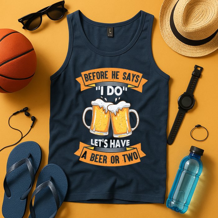 Before He Says I Do Lets Have A Beer Or Two Tank Top