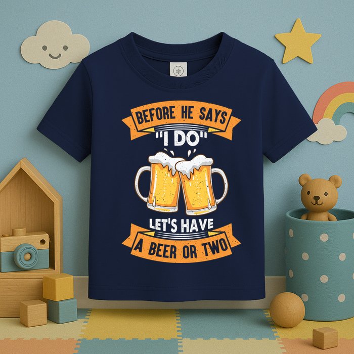 Before He Says I Do Lets Have A Beer Or Two Toddler T-Shirt