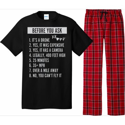 Before You Ask Drone Funny Drone Pajama Set