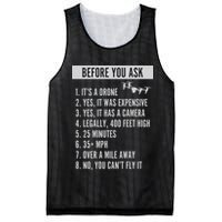 Before You Ask Drone Funny Drone Mesh Reversible Basketball Jersey Tank