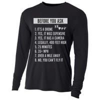 Before You Ask Drone Funny Drone Cooling Performance Long Sleeve Crew
