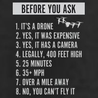 Before You Ask Drone Funny Drone 25L Jumbo Tote