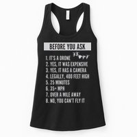 Before You Ask Drone Funny Drone Womens Tank Top