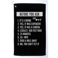 Before You Ask Drone Funny Drone Golf Towel