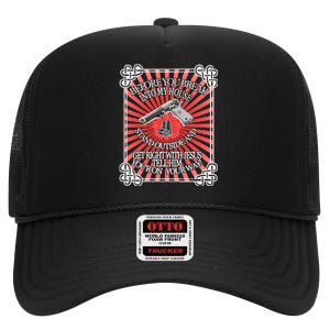 Before You Break Into My House Get Right With Jesus High Crown Mesh Back Trucker Hat