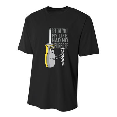 Before You My Life Had No Purpose Tool Youth Performance Sprint T-Shirt