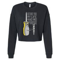 Before You My Life Had No Purpose Tool Cropped Pullover Crew