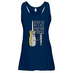 Before You My Life Had No Purpose Tool Ladies Essential Flowy Tank