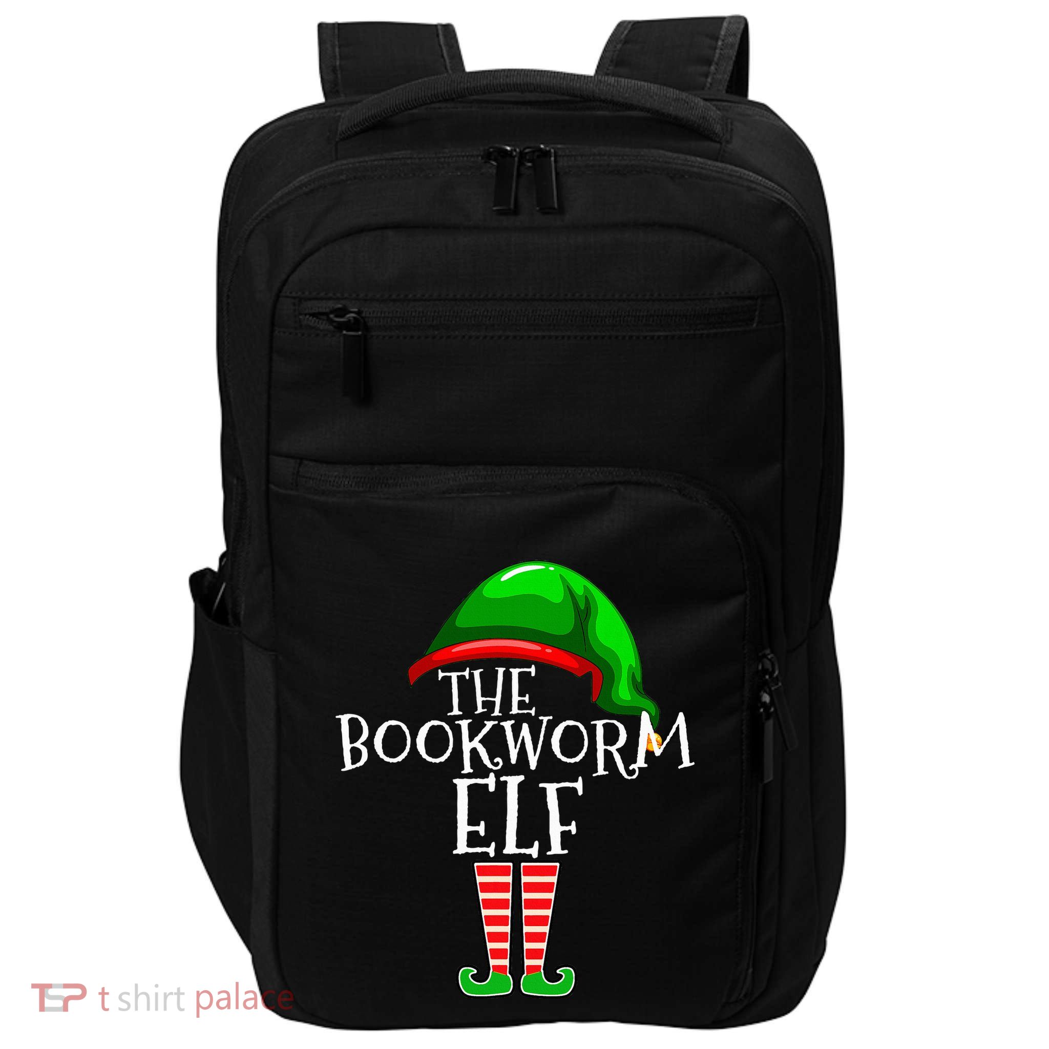 Bookworm Elf Group Matching Family Christmas Reading Impact Tech Backpack