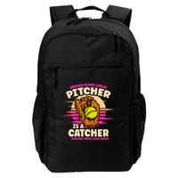 Behind Every Great Pitcher Is Catcher Making Them Look Good Gift Backpack