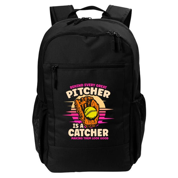 Behind Every Great Pitcher Is Catcher Making Them Look Good Gift Backpack