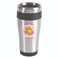 Behind Every Great Pitcher Is Catcher Making Them Look Good Gift 16oz Travel Tumbler