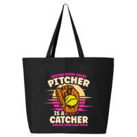 Behind Every Great Pitcher Is Catcher Making Them Look Good Gift 25L Jumbo Tote
