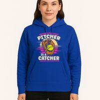 Behind Every Great Pitcher Is Catcher Making Them Look Good Gift Hoodie