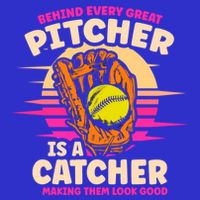 Behind Every Great Pitcher Is Catcher Making Them Look Good Gift 16 in Basic Backpack