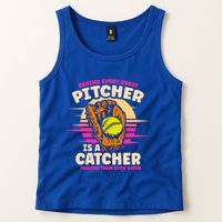 Behind Every Great Pitcher Is Catcher Making Them Look Good Gift Tank Top