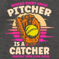 Behind Every Great Pitcher Is Catcher Making Them Look Good Gift Vector Backpack