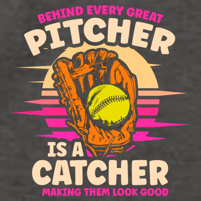 Behind Every Great Pitcher Is Catcher Making Them Look Good Gift Vector Backpack