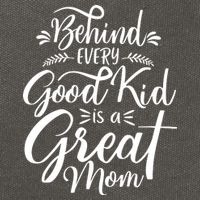 Behind Every Good Kid Is A Great Mom Cotton Canvas Backpack