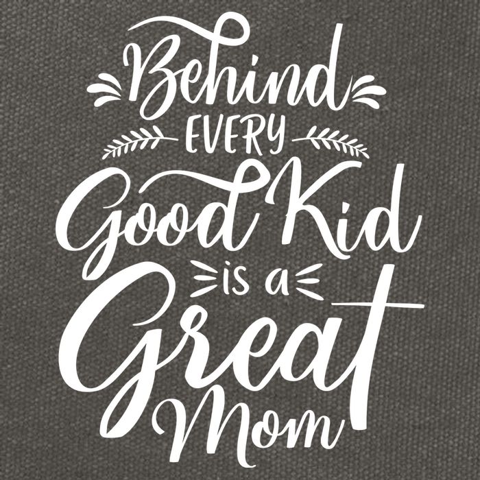 Behind Every Good Kid Is A Great Mom Cotton Canvas Backpack