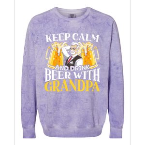 Beer Er Grandpa Alcoholic Gramps Fathers Day Fatherhood Cool Gift Colorblast Crewneck Sweatshirt