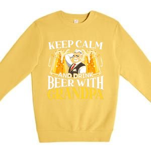 Beer Er Grandpa Alcoholic Gramps Fathers Day Fatherhood Cool Gift Premium Crewneck Sweatshirt