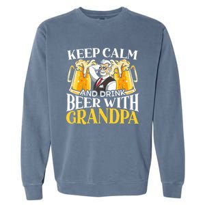 Beer Er Grandpa Alcoholic Gramps Fathers Day Fatherhood Cool Gift Garment-Dyed Sweatshirt