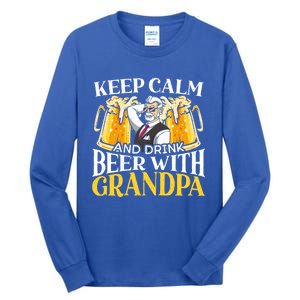 Beer Er Grandpa Alcoholic Gramps Fathers Day Fatherhood Cool Gift Tall Long Sleeve T-Shirt