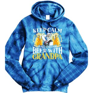 Beer Er Grandpa Alcoholic Gramps Fathers Day Fatherhood Cool Gift Tie Dye Hoodie