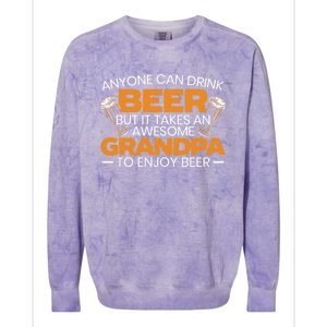 Beer Er Grandpa Alcoholic Gramps Fathers Day Fatherhood Funny Gift Colorblast Crewneck Sweatshirt