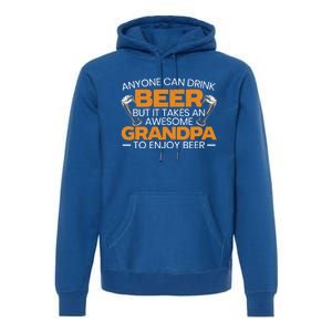 Beer Er Grandpa Alcoholic Gramps Fathers Day Fatherhood Funny Gift Premium Hoodie