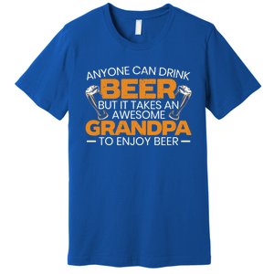 Beer Er Grandpa Alcoholic Gramps Fathers Day Fatherhood Funny Gift Premium T-Shirt