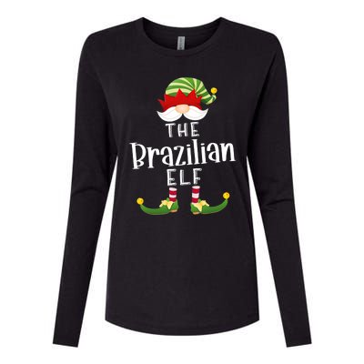 Brazilian Elf Group Christmas Funny Pajama Party Womens Cotton Relaxed Long Sleeve T-Shirt