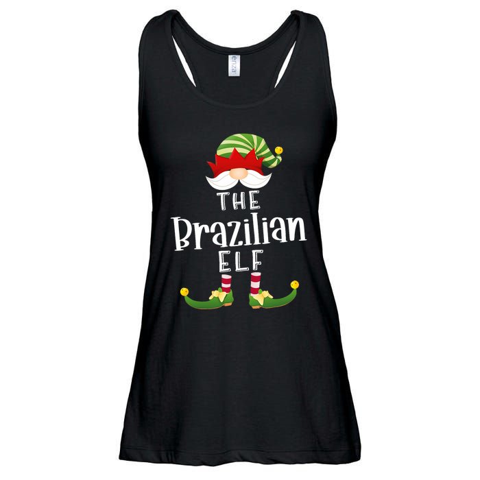 Brazilian Elf Group Christmas Funny Pajama Party Ladies Essential Flowy Tank