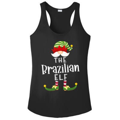 Brazilian Elf Group Christmas Funny Pajama Party Ladies PosiCharge Competitor Racerback Tank