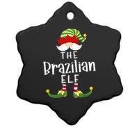 Brazilian Elf Group Christmas Funny Pajama Party Ceramic Star Ornament