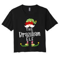 Brazilian Elf Group Christmas Funny Pajama Party Women's Crop Top Tee