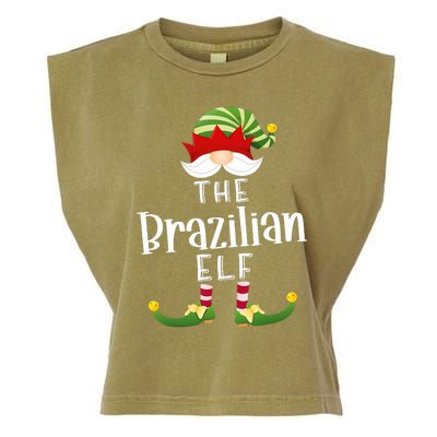 Brazilian Elf Group Christmas Funny Pajama Party Garment-Dyed Women's Muscle Tee