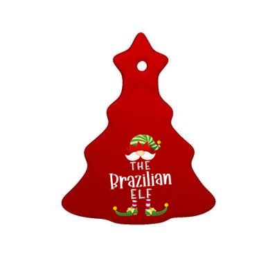 Brazilian Elf Group Christmas Funny Pajama Party Ceramic Tree Ornament