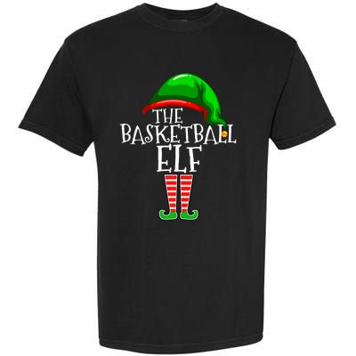 Basketball Elf Group Matching Family Christmas Gift Outfit Garment-Dyed Heavyweight T-Shirt