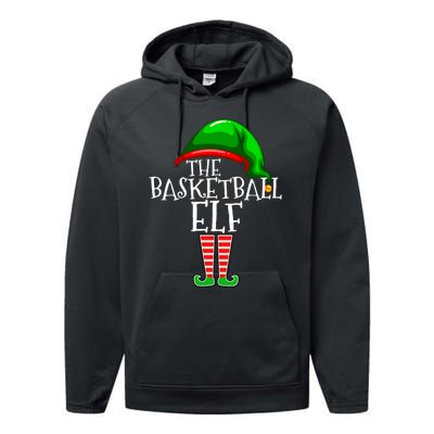 Basketball Elf Group Matching Family Christmas Gift Outfit Performance Fleece Hoodie