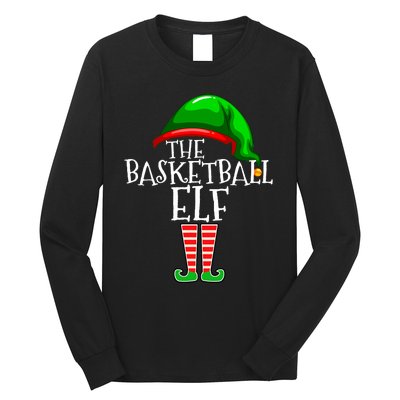 Basketball Elf Group Matching Family Christmas Gift Outfit Long Sleeve Shirt