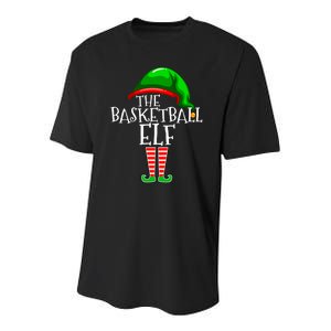 Basketball Elf Group Matching Family Christmas Gift Outfit Youth Performance Sprint T-Shirt