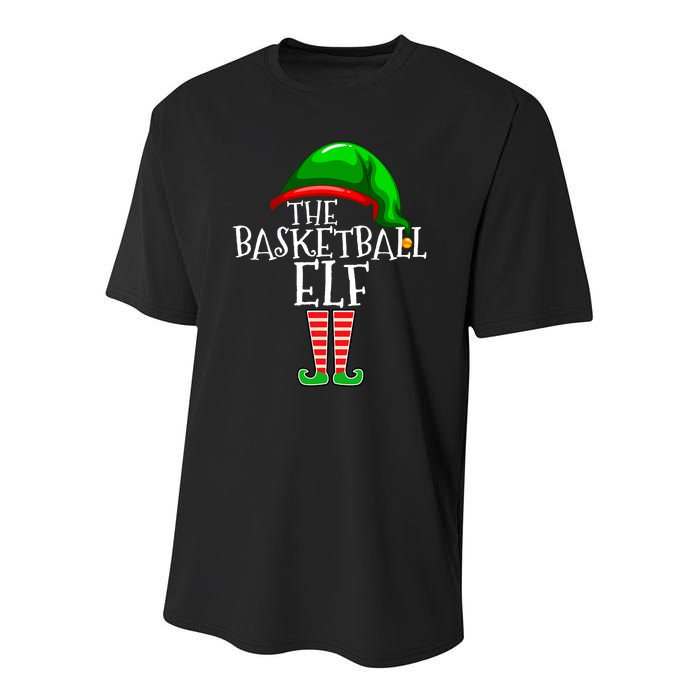 Basketball Elf Group Matching Family Christmas Gift Outfit Youth Performance Sprint T-Shirt