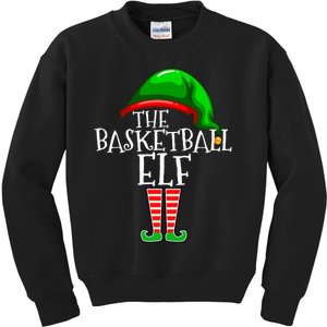 Basketball Elf Group Matching Family Christmas Gift Outfit Kids Sweatshirt