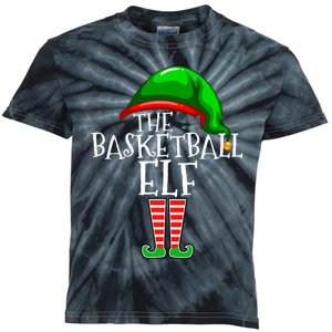 Basketball Elf Group Matching Family Christmas Gift Outfit Kids Tie-Dye T-Shirt