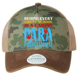 Behind Every Great School Is A Caring Para Professional Gift For Teacher Legacy Tie Dye Trucker Hat