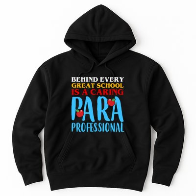 Behind Every Great School Is A Caring Para Professional Gift For Teacher Hoodie