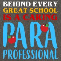 Behind Every Great School Is A Caring Para Professional Gift For Teacher Cotton Canvas Backpack